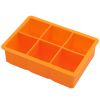 1pc Ice Cube Trays With Lid  Food Grade Silicone 6 Grid Ice Cube Mold  Flexible Easy Release Square Shaped Ice Maker  Kitchen Gadgets   6 Ice Trays Wi