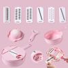 1pc Multifunctional Vegetable Cutter  Potato Shredded Grater  3 Blades Or 6 Blades For Choose 11in 7 2in   Pink  Six Blades