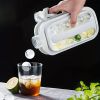 1pc Ice Ball Maker Kettle Kitchen Bar Accessories Gadgets Creative Ice Cube Mold 2 In 1 Multifunctional Container Pot   White