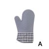 1pc Silicone Oven Mitts  Heat Insulation Pad  Nordic Style Microwave Oven Gloves  Kitchen Baking Gloves   A