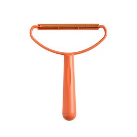 1pc Remover Fluff Lint Brush Clothes Fabric Hair Pet Shaver Dust Magic Cleaner   Orange