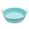 1 2pcs Air Fryer Silicone Pot  Reusable Air Fryer Liners  Silicone Air Fryer Basket  Food Safe Air Fryer Accessories   1PCS Light Blue