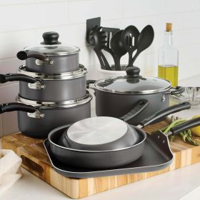 Tramontina Primaware 18 Piece Non stick Cookware Set  Steel Gray   Tramontina