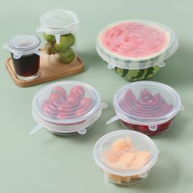 6Pcs Food Silicone Cover Fresh keeping Dish Stretchy Lid Cap Reusable Wrap Organization Storage Tool Kitchen Accessories   1 Set