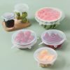 6Pcs Food Silicone Cover Fresh keeping Dish Stretchy Lid Cap Reusable Wrap Organization Storage Tool Kitchen Accessories   2 Set