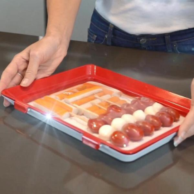 Creative Food Storage Tray for Keeping Fresh and Air Out   Red