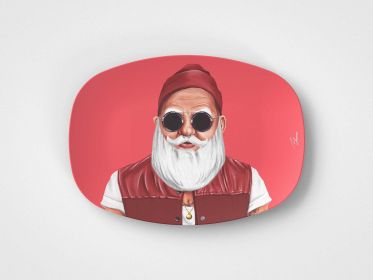 Santa Claus    10 x14  Serving Platter    Christmas Gift Idea   Single Platter