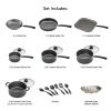 Tramontina Primaware 18 Piece Non stick Cookware Set  Steel Gray   Tramontina