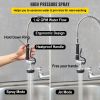 VEVOR Commercial Faucet with Pre Rinse Sprayer  8  Adjustable Center Wall Mount Kitchen Faucet with 12  Swivel Spout  25  Height Compartment Sink Fauc