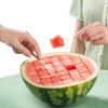 1pc Watermelon Cutter Slicer  Stainless Steel Watermelon Cube Cutter Quickly Safe Watermelon Knife  Fun Fruit Salad Melon Cutter For Kitchen Gadget