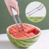 1pc Watermelon Cutter Slicer  Stainless Steel Watermelon Cube Cutter Quickly Safe Watermelon Knife  Fun Fruit Salad Melon Cutter For Kitchen Gadget