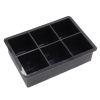 1pc Ice Cube Trays With Lid  Food Grade Silicone 6 Grid Ice Cube Mold  Flexible Easy Release Square Shaped Ice Maker  Kitchen Gadgets   6 Ice Trays Wi