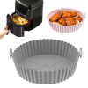 1 2pcs Air Fryer Silicone Pot  Reusable Air Fryer Liners  Silicone Air Fryer Basket  Food Safe Air Fryer Accessories   1PCS Light Blue