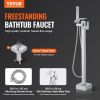 VEVOR Freestanding Bathtub Faucet  Floor Mount  Freestanding Tub Filler  Shower Mixer Taps  Two Water Modes  360   Swivel Spout  for Bathing   Showeri