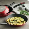 Tramontina Everyday 3 Pk Aluminum Nonstick Fry Pans Metallic Red   Tramontina