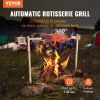 VEVOR 46  Electric BBQ Rotisserie Grill Kit  132 lbs Capacity Heavy Duty Grilling Kit  Automatic 52W Motor and Height Adjustable Universal Roaster Sta