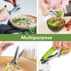 1pc 5 Blade Kitchen Herb Shears Herb Cutter For Chopping Basil Chive Parsley   Black   Red