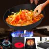 3Pcs Pre Seasoned Cast Iron Skillet Set 6 8 10in Non Stick Oven Safe Cookware Heat Resistant Frying Pan   Black