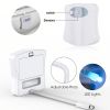 1pc 16 Colors Toilet Light  Human Motion Sensor Night Light  Bathroom Accessories   1Pc 16colors