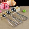 1pc Stainless Steel Ice Cream Ball Scoop Fruit Scoop   A 4cm