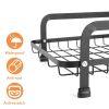 2 Tier Dish Drying Rack for Kitchen Counter Space Saving Rustproof Dish Rack with Drainboard Detachable Kitchen Drainer Organizer Set    Black