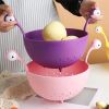 1pc Kitchen Strainer   Big Eyed Monster Design BPA Free Food Strainer For Fruits And Pasta   Fun And Safe   Pink