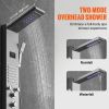 VEVOR Shower Panel System  6 Shower Modes  LED   Screen Hydroelectricity Shower Panel Tower  Rainfall  Waterfall  5 Massage Jets  Tub Spout  Handheld