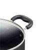 12qt Stock Pot with Lid  Simply Cook Nonstick Cookware Black   Black