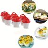 3pcs 6pcs Non stick Silicone Egg Cup  Cooking Cooker Kitchen Baking Gadget Pan Separator Steamed Egg Cup  Egg Poachers Cooker Accessories   6pcs