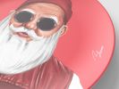 Santa Claus    10  Round Plate    Christmas Gift Idea   Single Plate