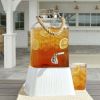 Better Homes   Gardens 2 Gallon Ribbed Clear Glass Beverage Dispenser with Acacia Wooden Lid   Better Homes   Gardens