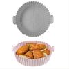 1 2pcs Air Fryer Silicone Pot  Reusable Air Fryer Liners  Silicone Air Fryer Basket  Food Safe Air Fryer Accessories   1PCS Gray