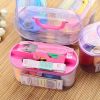 46pcs Portable Household Needle And Thread Sewing Tools Thread Kit Organizer Color Random   46pcs