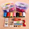 46pcs Portable Household Needle And Thread Sewing Tools Thread Kit Organizer Color Random   46pcs