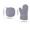 1pc Silicone Oven Mitts  Heat Insulation Pad  Nordic Style Microwave Oven Gloves  Kitchen Baking Gloves   B