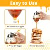 1pc Honey Dispenser  No Drip Maple Syrup Dispenser  Honey Comb Shaped Honey Pot  Honey Jar With Storage Stand  8oz Capacity   Transparent