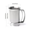 1pc Handheld Stainless Steel Batter Separator  Cupcake Batter Funnel  Batter Stirrer   Silvery