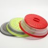 1pc Collapsible Microwave Splatter Cover For Food  Multifunctional Silicone Folding Fresh keeping Cover  Oil proof Splash proof Cover   Red