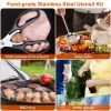 Portable 19 Piece Camping Cookware Kit   Complete Outdoor Kitchen Gear for Picnics   Bonfire Cooking   With Convenient Storage Bag   18PCS