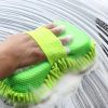 1pc Car Wash Mitt Chenille Microfiber Wash Sponge Scratch Free  Ultra Absorbent Microfiber Waffle Drying Towel For Car Detailing  Green  9 05in 5 11in